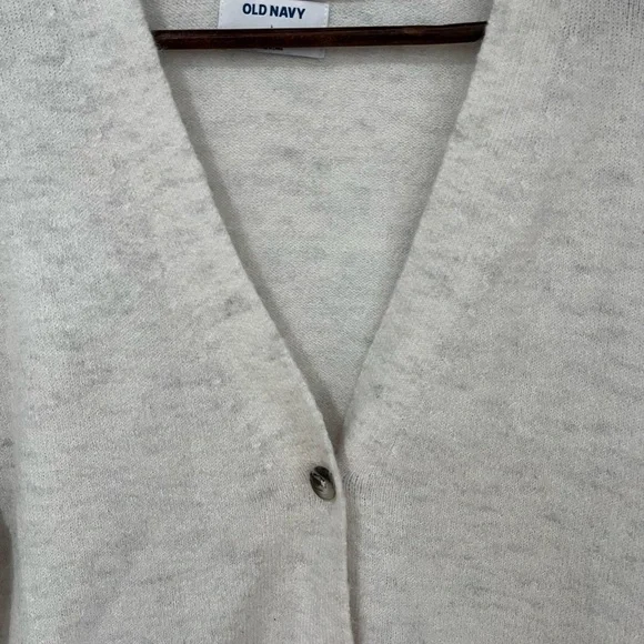 Old Navy off white with a slight color of gray button up cardigan size large - Picture 3 of 10